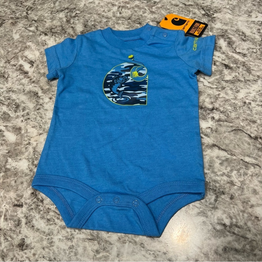 Carhartt Blue Baby Onesie size 6M NEW NWT